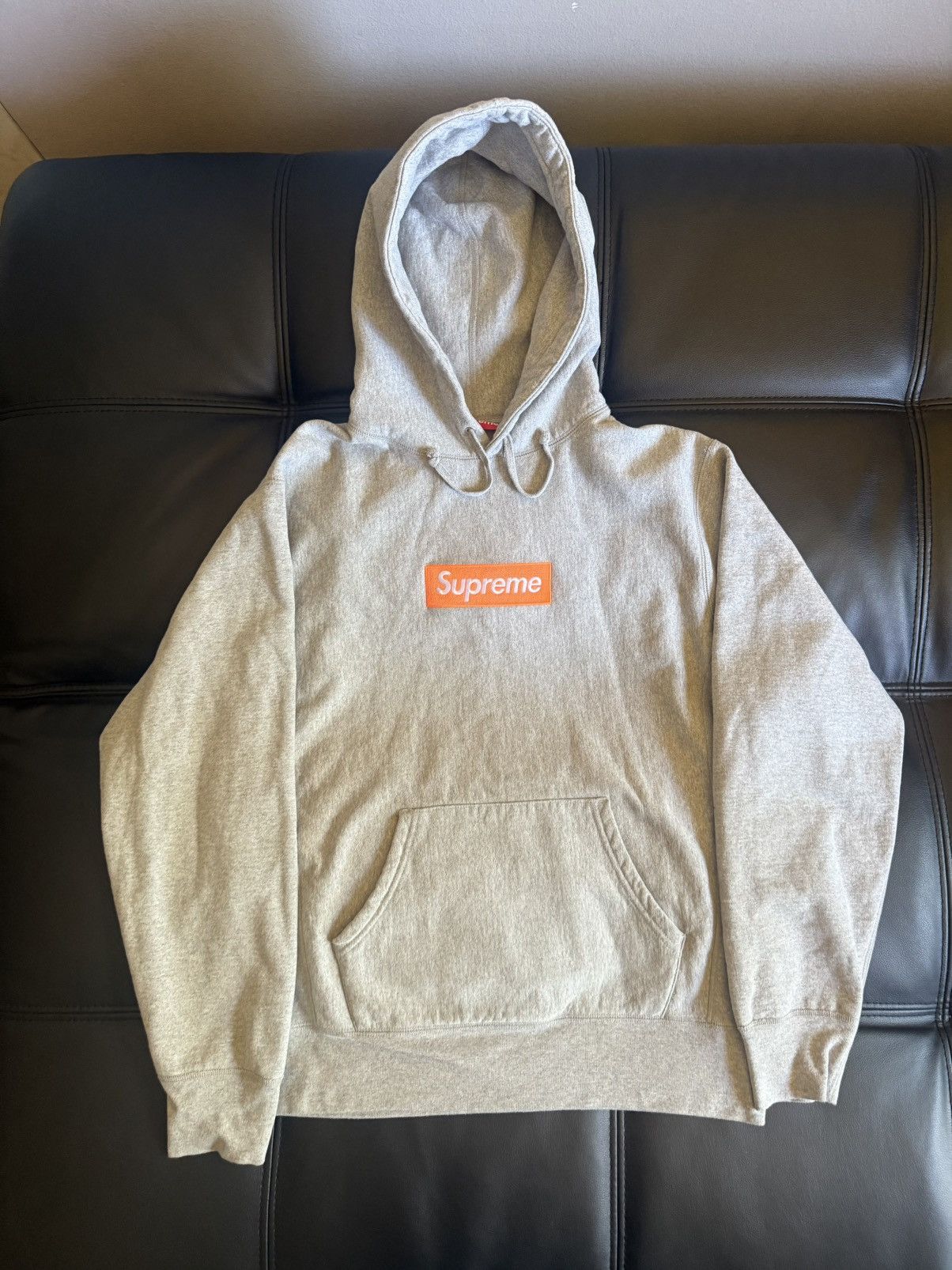 Supreme Box Logo Hoodie Heather Grey | Grailed