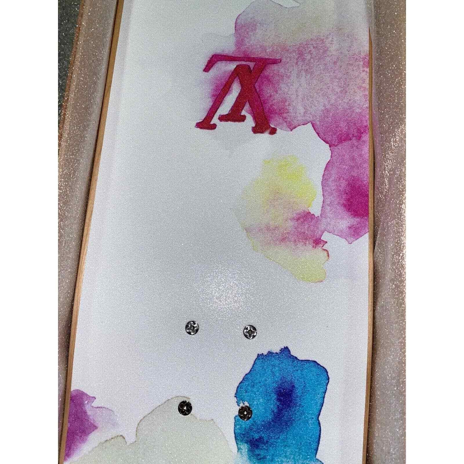 Louis Vuitton Louis Vuitton White Monogram Logo Skateboard Deck GI0622 Size ONE SIZE - 5 Thumbnail
