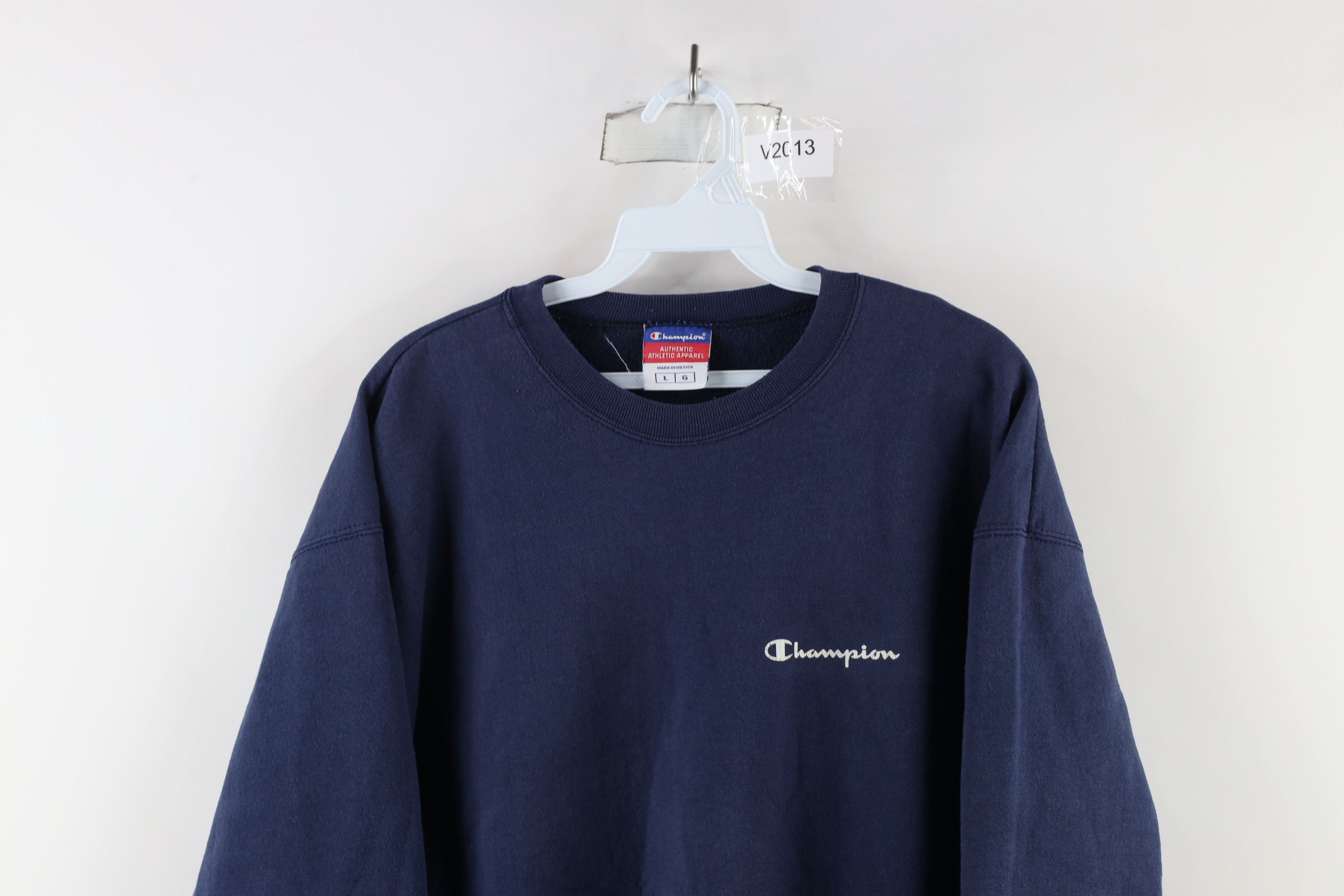 Champion × Vintage Vintage 90s Champion Spell Out Crewneck Sweatshirt Blue Size US L / EU 52-54 / 3 - 2 Thumbnail