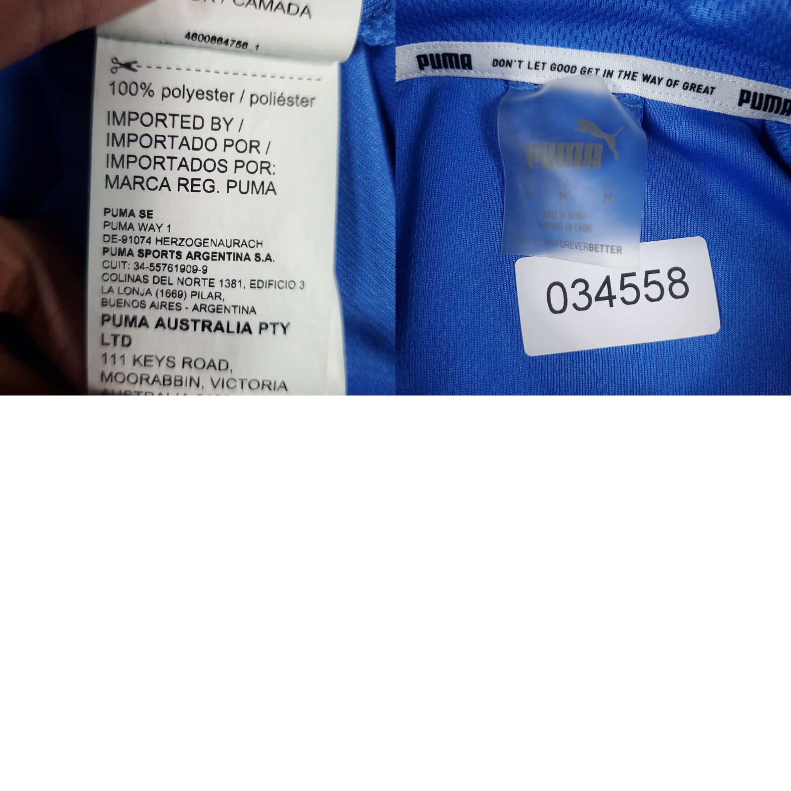 Puma Puma Polo Shirt Mens Size Medium Blue Full Zip Up Golf Casual Short Sleeve Polo Shirt Size US M / EU 48-50 / 2 - 8 Thumbnail