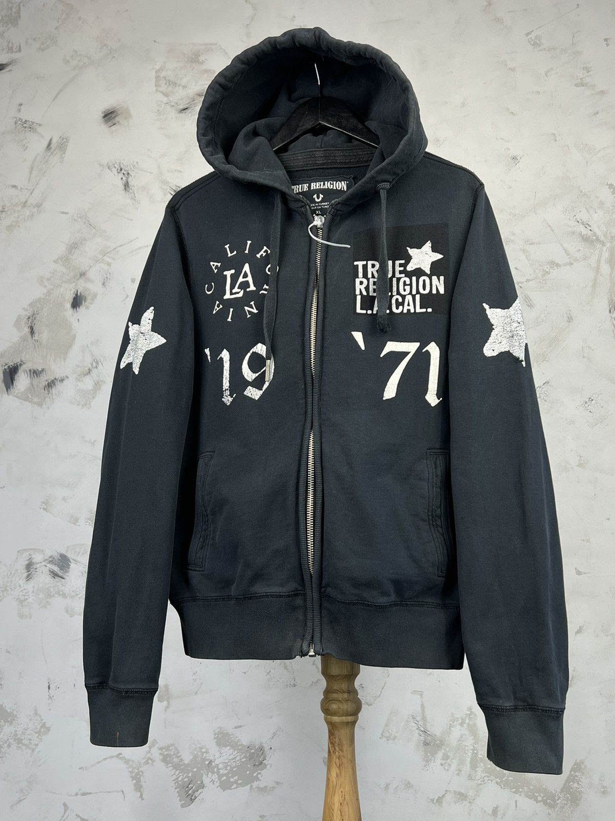True Religion Vintage True Religion Zip Hoodie Size L - XL Size US XL / EU 56 / 4 - 2 Thumbnail