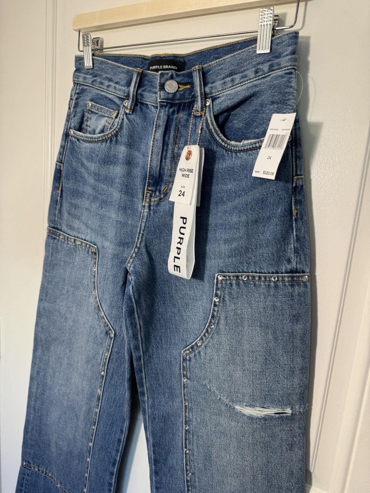 Other Purple Brand High Rise Wide Jeans Size 24" / US 00 / IT 34 - 3 Thumbnail