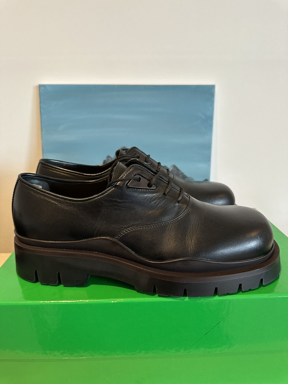 Bottega Veneta Bottega Veneta Tire Derby Black & Brown EU43.5 Size US 10.5 / EU 43-44 - 3 Thumbnail