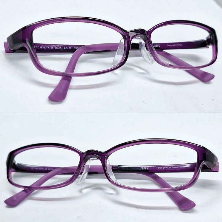 JINS JINS PC-14A-001M 8g Purple Gradient Square Glasses Size ONE SIZE - 3 Thumbnail