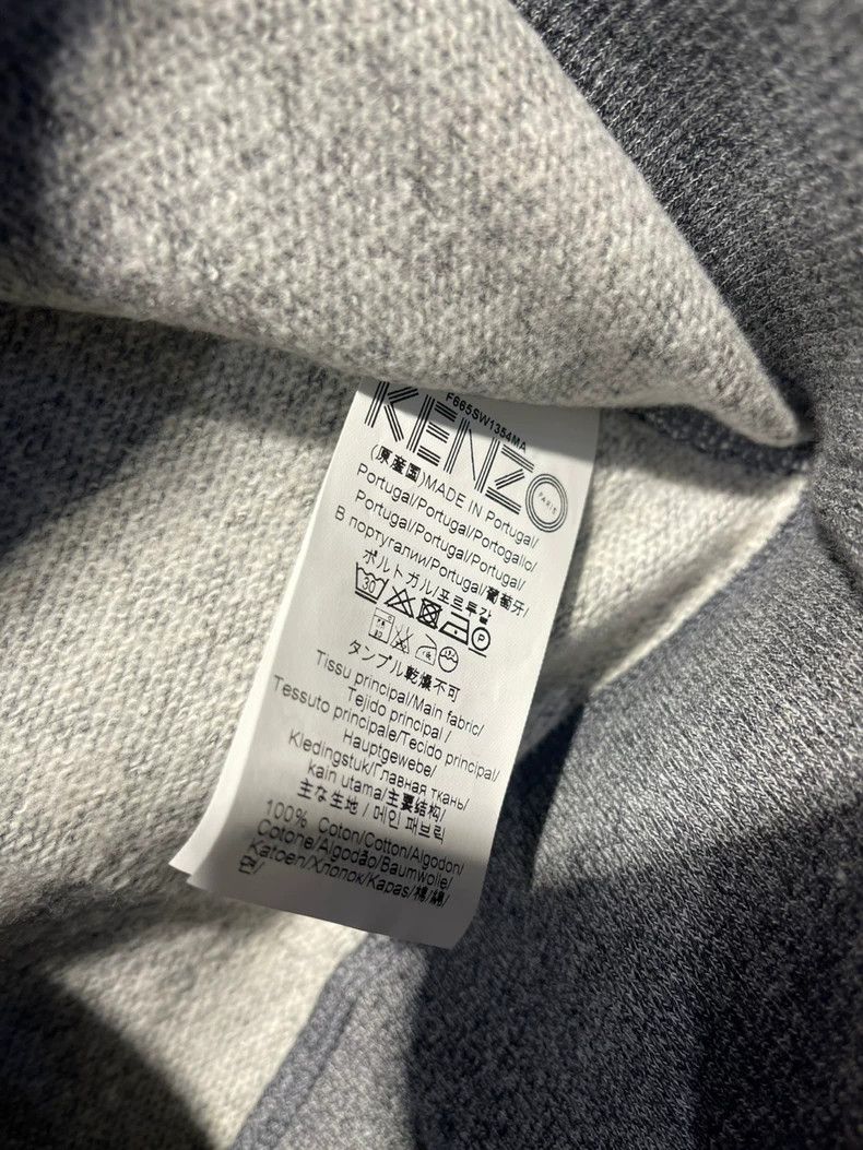 Other KENZO Gray long-sleeve embroidered fleece letters hoodie Size L / US 10 / IT 46 - 6 Thumbnail