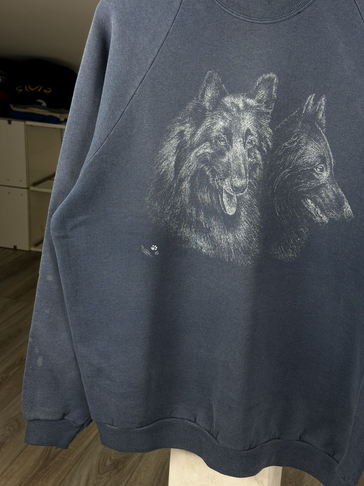 Vintage Vintage Wolf 90s Wildlife Graphic Artwork Sweatshirt Size US XL / EU 56 / 4 - 4 Thumbnail