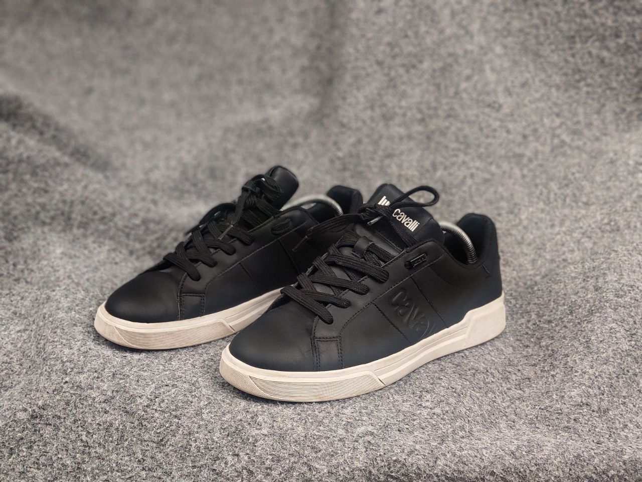 Just Cavalli Just Cavalli Design Minimalist Leather Lace-Up Sneakers Size US 10 / EU 43 - 10 Thumbnail