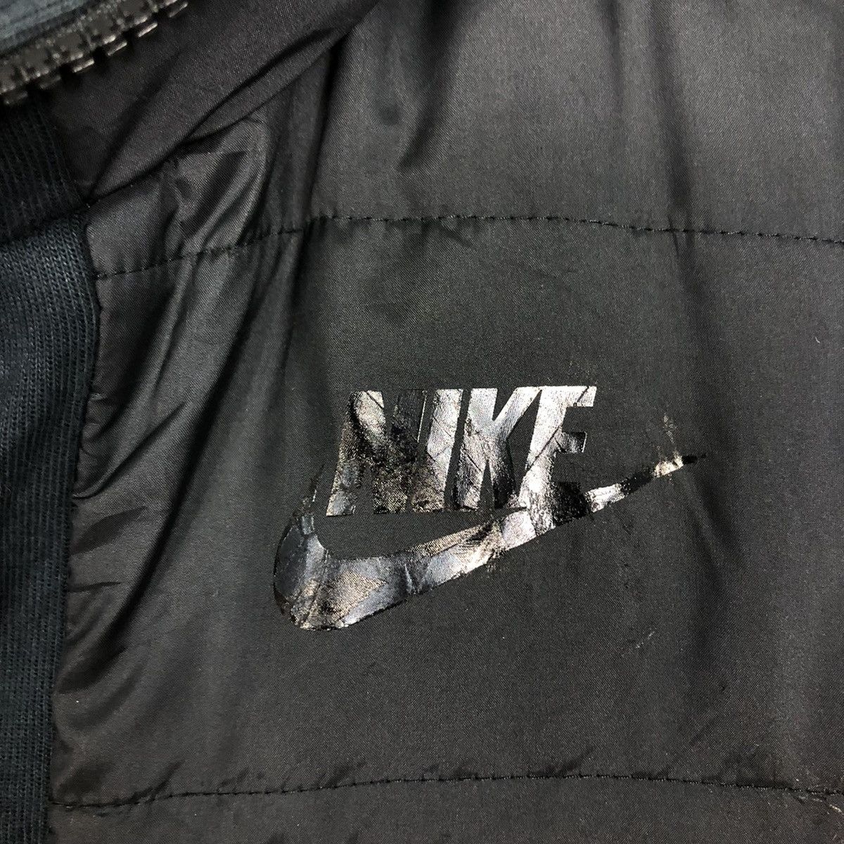 Nike 📌Rich Black Running Quilted Puffer Jacket Nike Hoodie Size US L / EU 52-54 / 3 - 19 Thumbnail