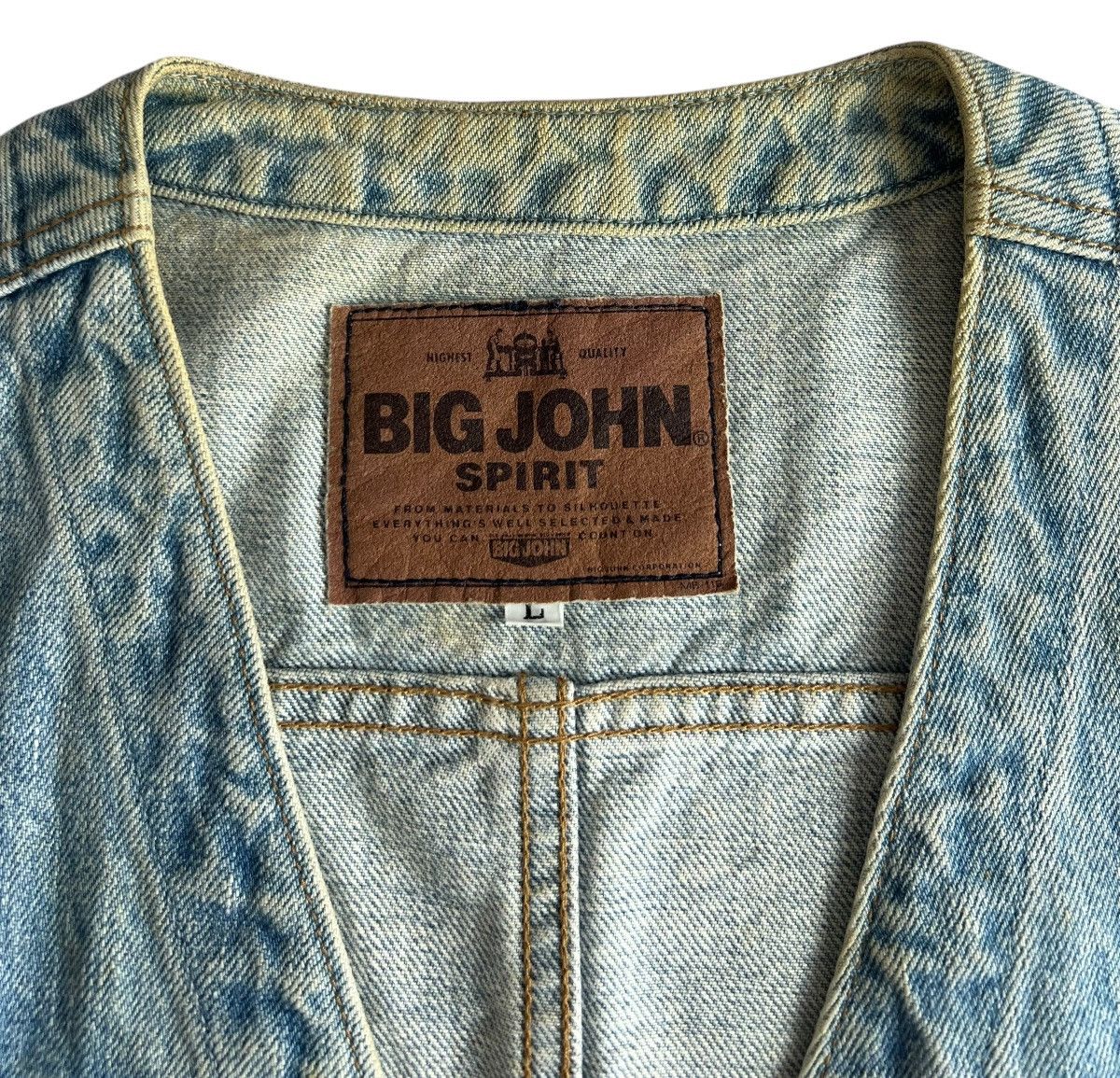 Big John 80s Vintage Big John Padded Pocket Denim Vest Size US S / EU 44-46 / 1 - 5 Thumbnail