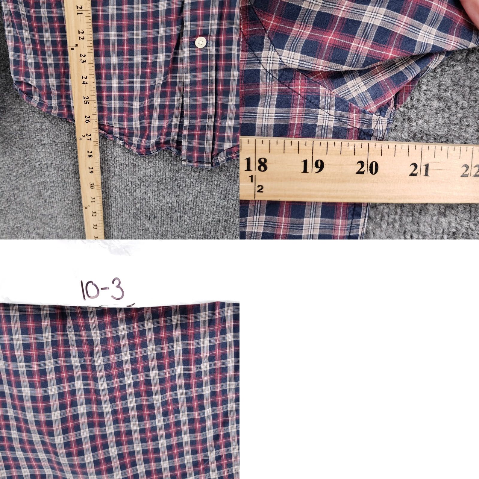 Gap Gap Shirt Medium M Blue Red Plaid Button-Up Slim Fit Premium Long Sleeves Mens Size US M / EU 48-50 / 2 - 8 Thumbnail