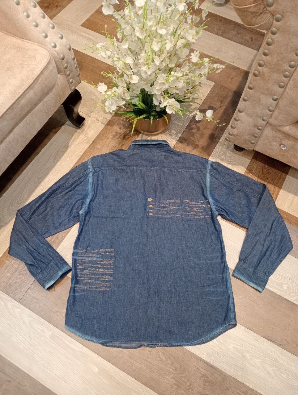 Japanese Brand JAPANESE NYLAUS JEANS LONDON CALLING BLUE DENIM SHIRT Size US L / EU 52-54 / 3 - 8 Thumbnail