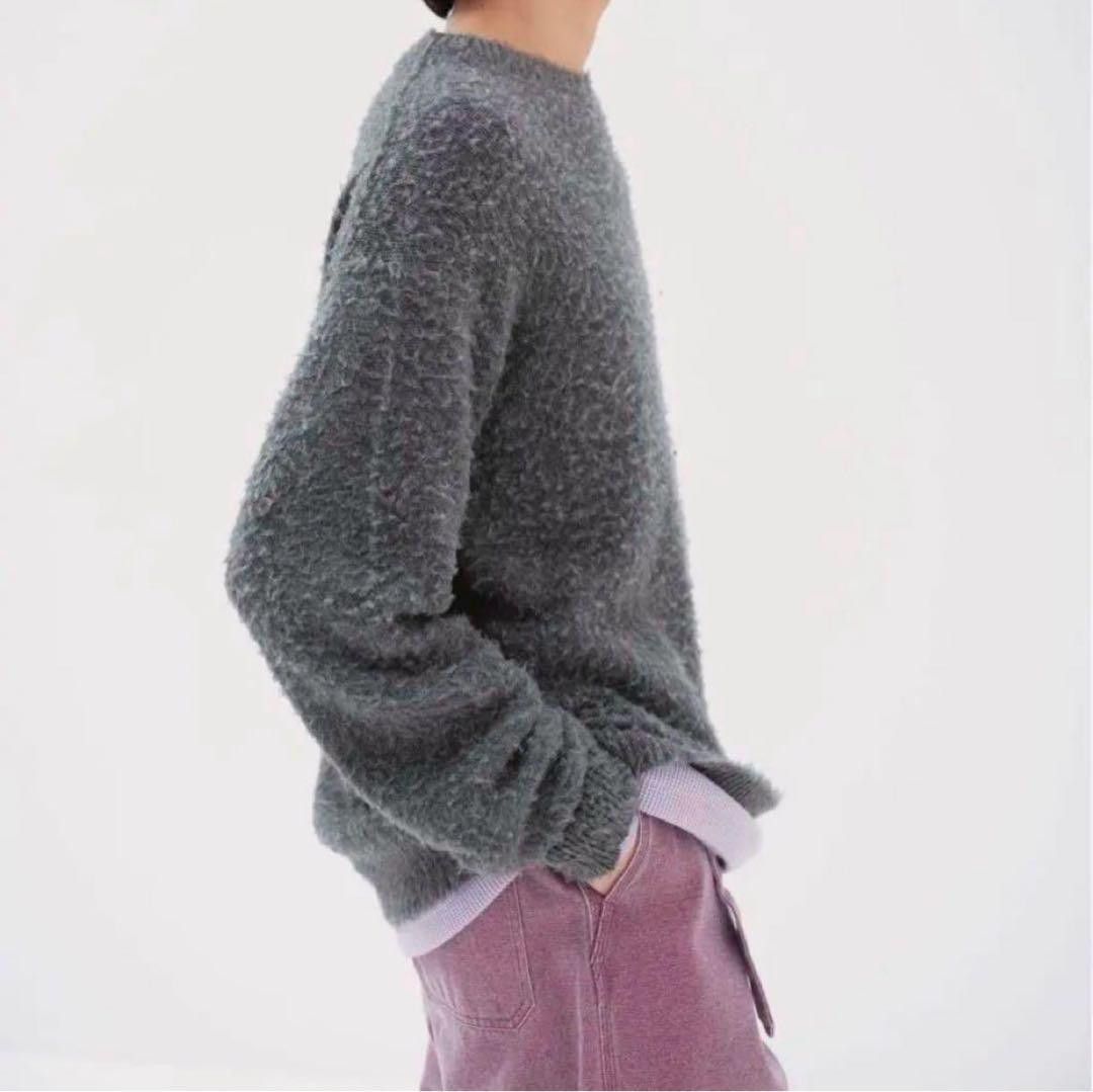 Auralee 5 Brushed Wool Cashmere Silk Knit P/O GRAY Size US XXL / EU 58 / 5 - 8 Thumbnail