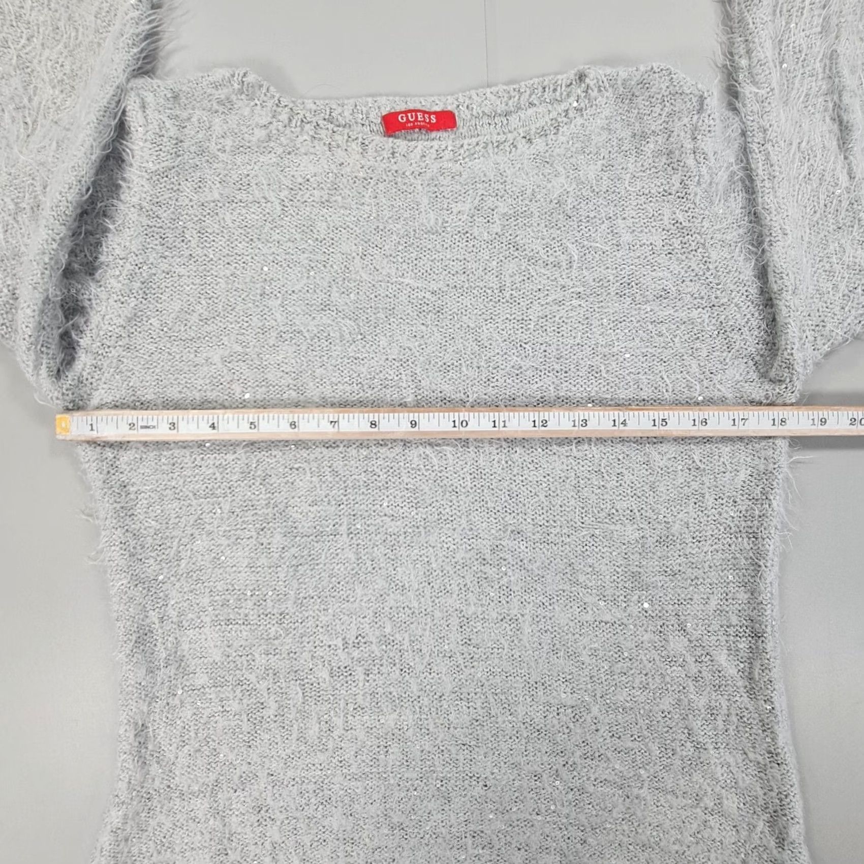 Guess GUESS Womens Jumper Grey Large Sequined Sparkle Knitted Pullover Size L / US 10 / IT 46 - 5 Thumbnail