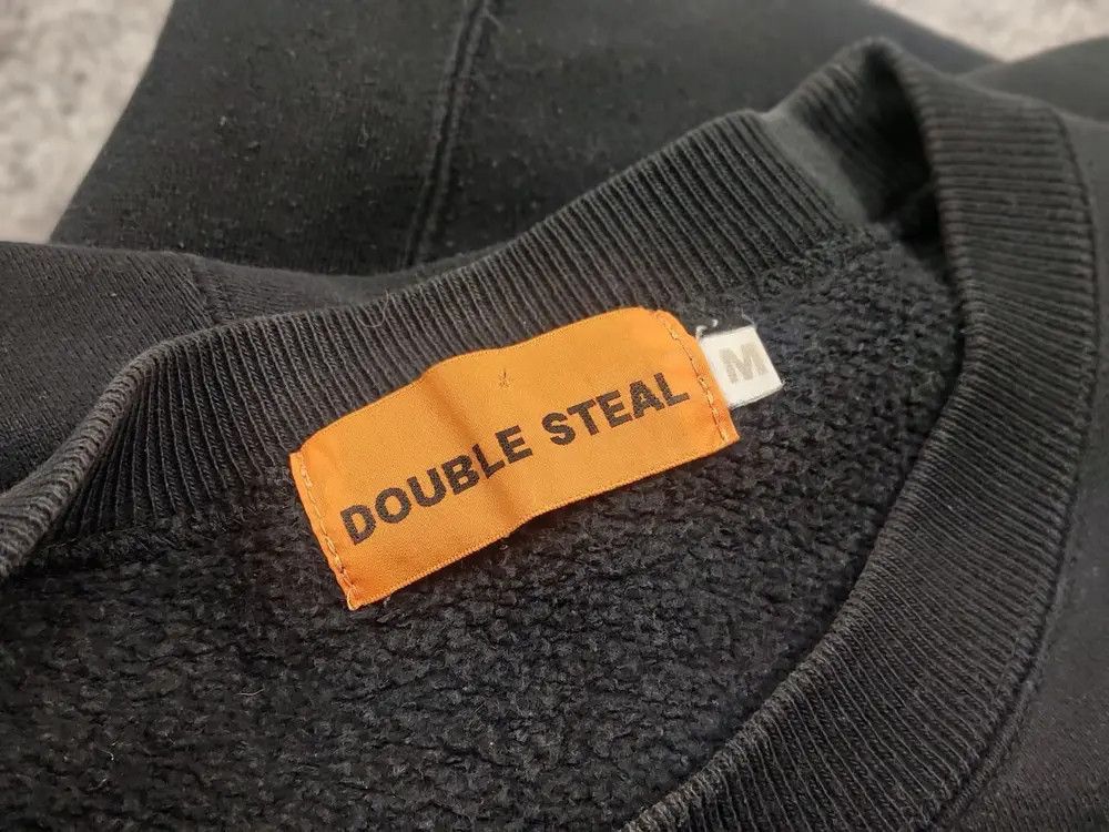Japanese Brand Vintage 90's Double Steal Japanese Logo Black Sweatshirt Size US M / EU 48-50 / 2 - 8 Thumbnail