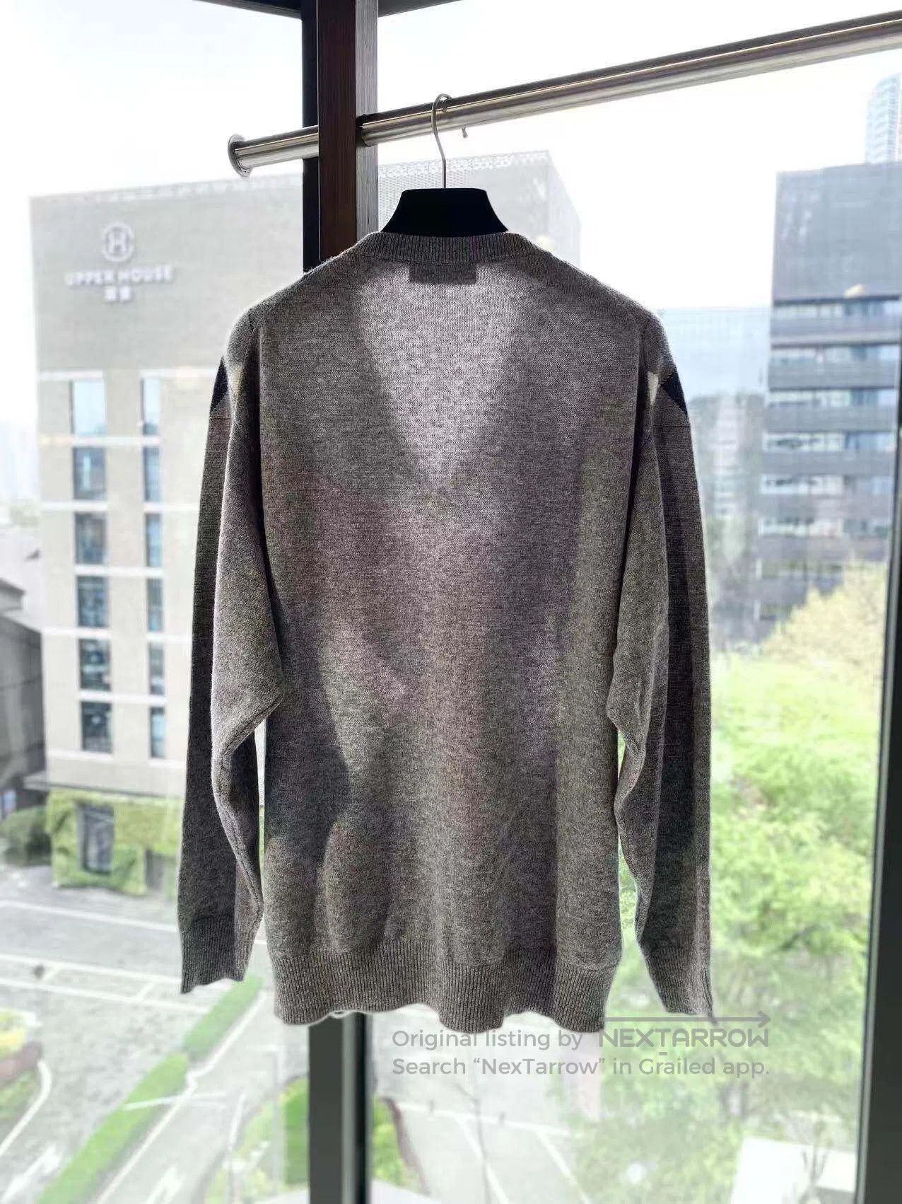 Miu Miu Miu Miu 23SS grey rhombus cashmere sweater| Size XXS / US 00 / IT 34 - 3 Thumbnail