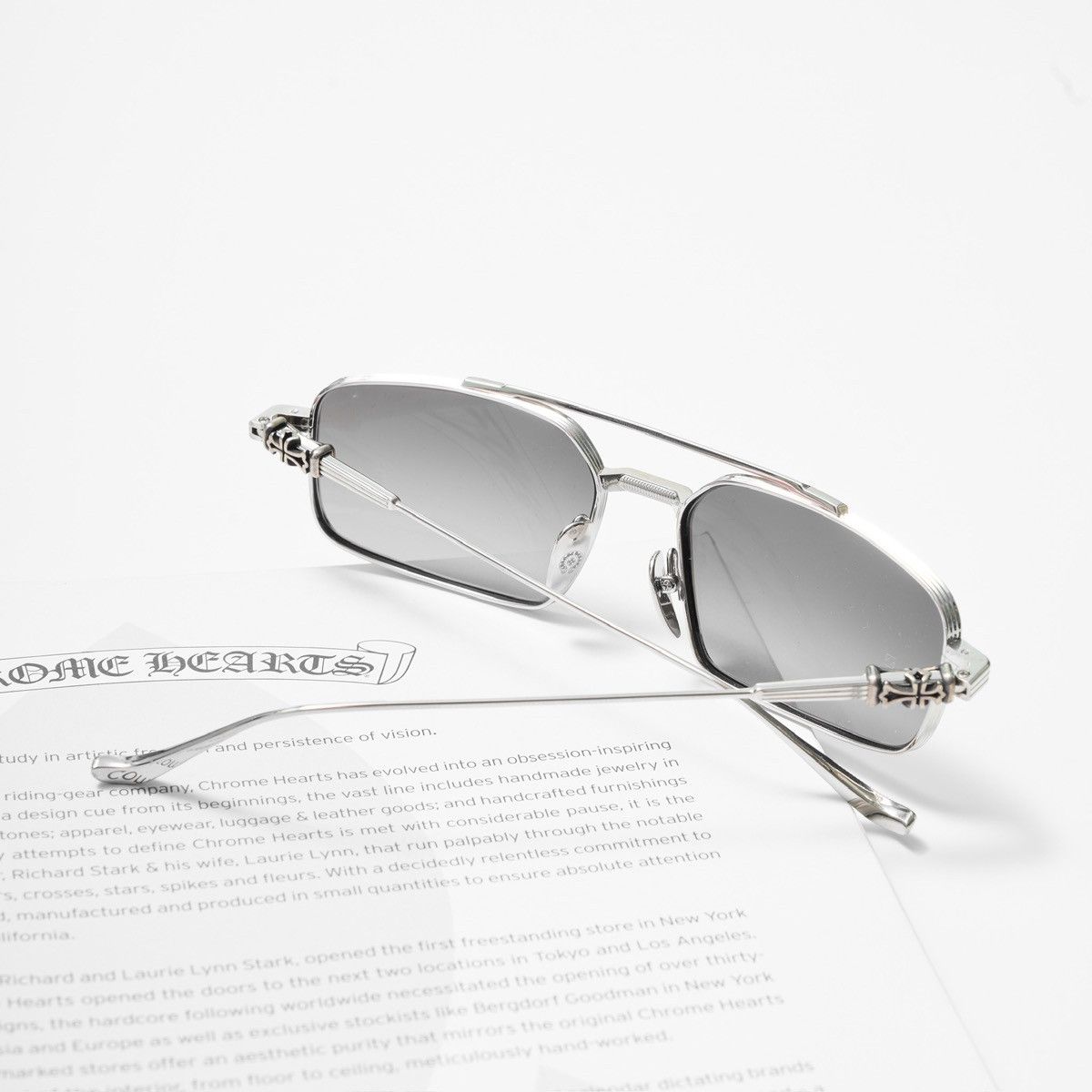 Chrome Hearts CHROME HEARTS LICK'N SHINY SILVER SUNGLASSES Size ONE SIZE - 7 Thumbnail