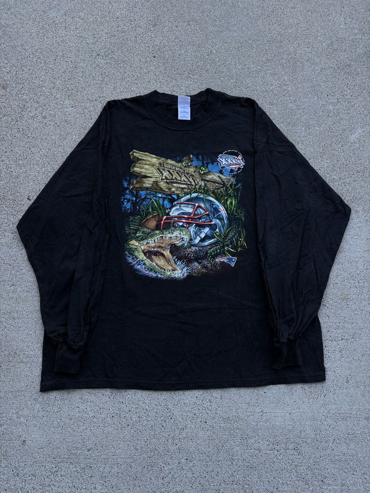 NFL Vintage 2002 NFL “Super Bowl XXXVI” Black L/S Tee Size XXL Size US XXL / EU 58 / 5 - 1 Thumbnail
