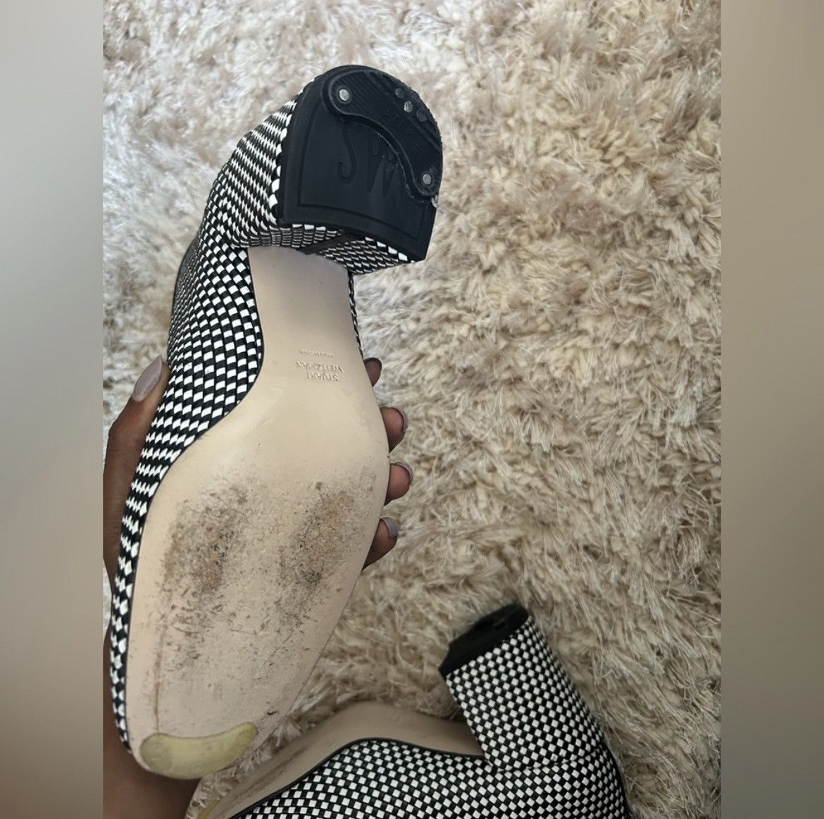 Stuart Weitzman Stuart Weitzman Black and White Checkered Ankle Boots - 8.5 Size US 8.5 / IT 38.5 - 5 Thumbnail