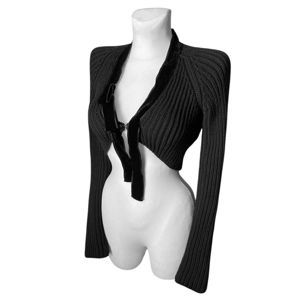 Iconic Tom Ford for Gucci era asymmetric knit black sweater
