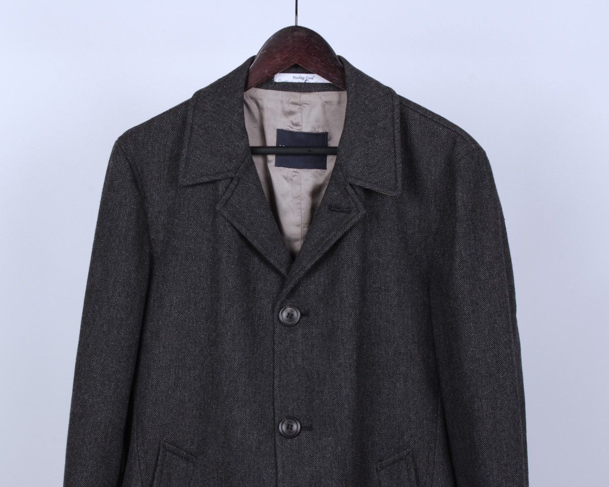 Designer × Tommy Hilfiger × Vintage TOMMY HILFIGER Tailored Feeling Wool Blend Potters Long Coat Size US S / EU 44-46 / 1 - 2 Thumbnail
