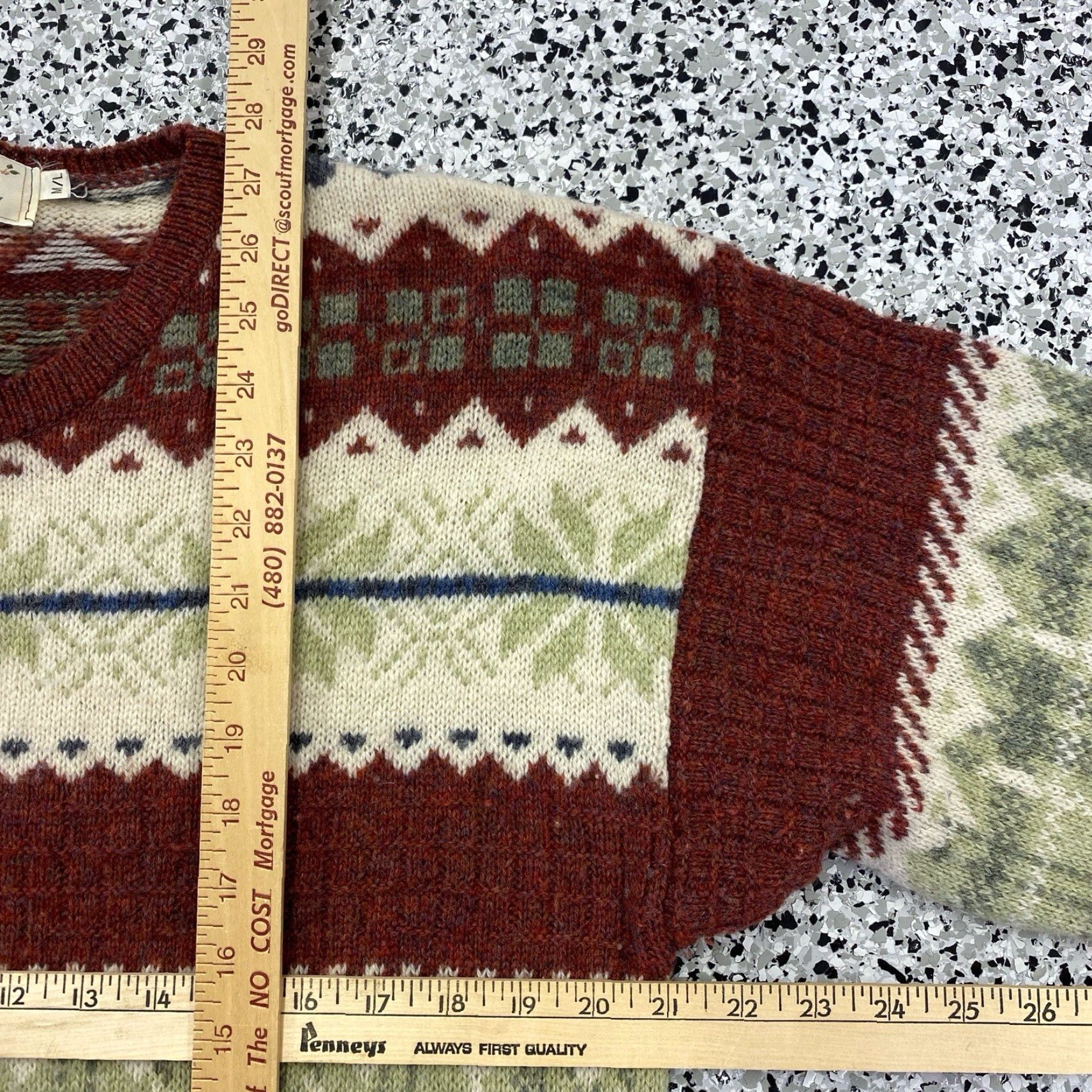 Vintage VINTAGE Blarney Sweater Pullover Wraparound Snowflake Green L Adult Mens Size L / US 10 / IT 46 - 5 Thumbnail