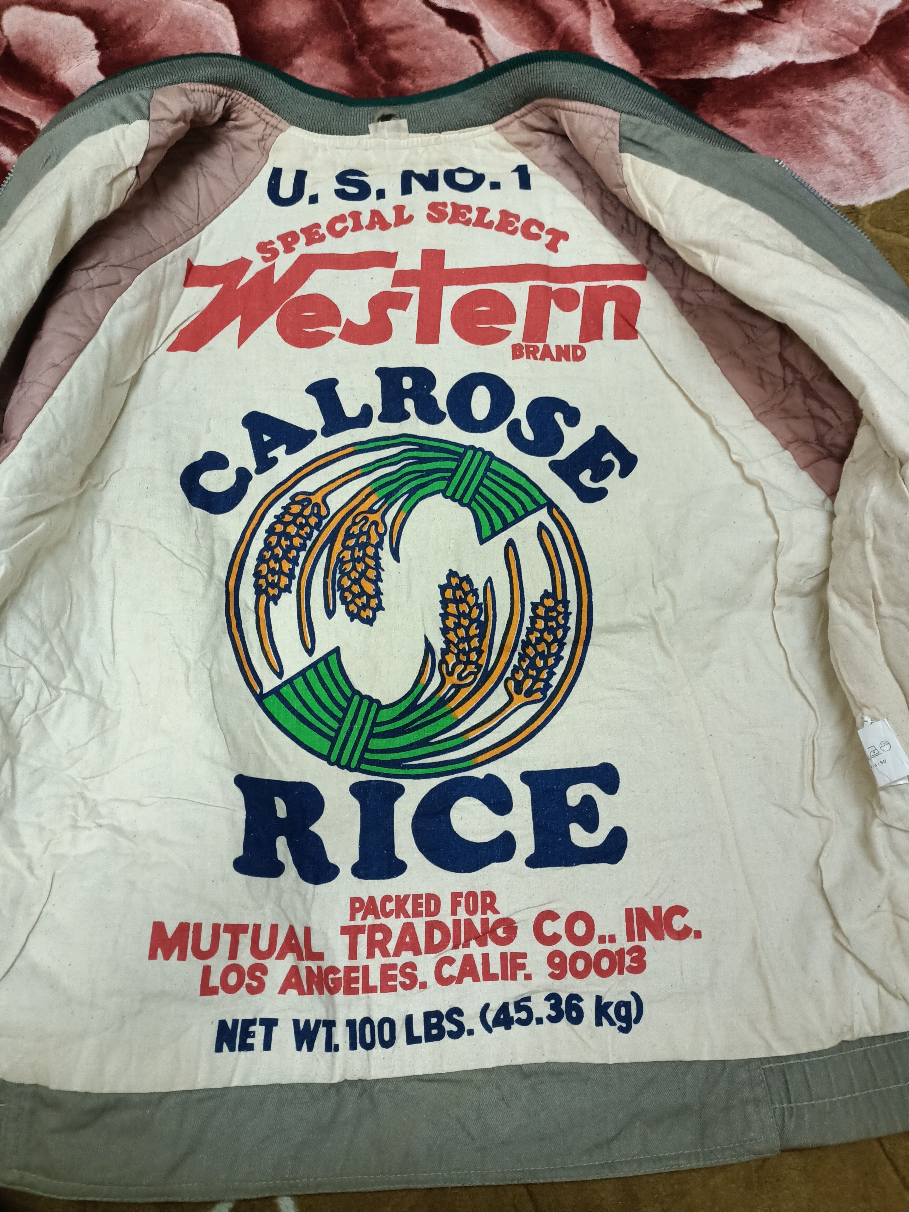 Japanese Brand Vintage Calrose Rice bomber jacket Size US L / EU 52-54 / 3 - 4 Thumbnail