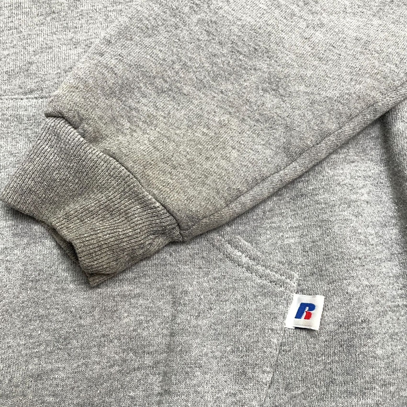 Russell Athletic VINTAGE Russell Athletic Hoodie Unisex Large Gray 90s Graphic Print Sweatshirt Size US L / EU 52-54 / 3 - 4 Thumbnail