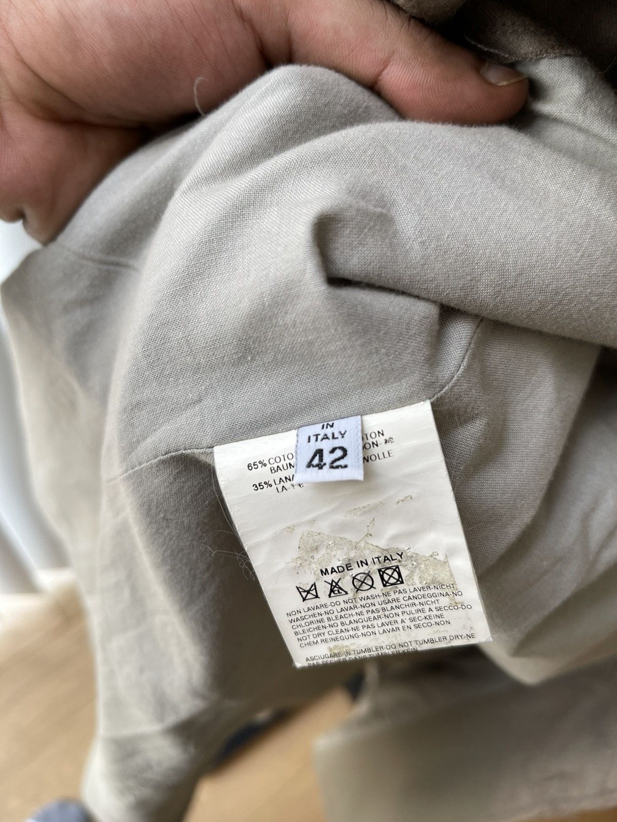Maison Margiela Maison Martin Margiela FW04 Beige Wool Overlay Long Coat Size US XS / EU 42 / 0 - 20 Thumbnail