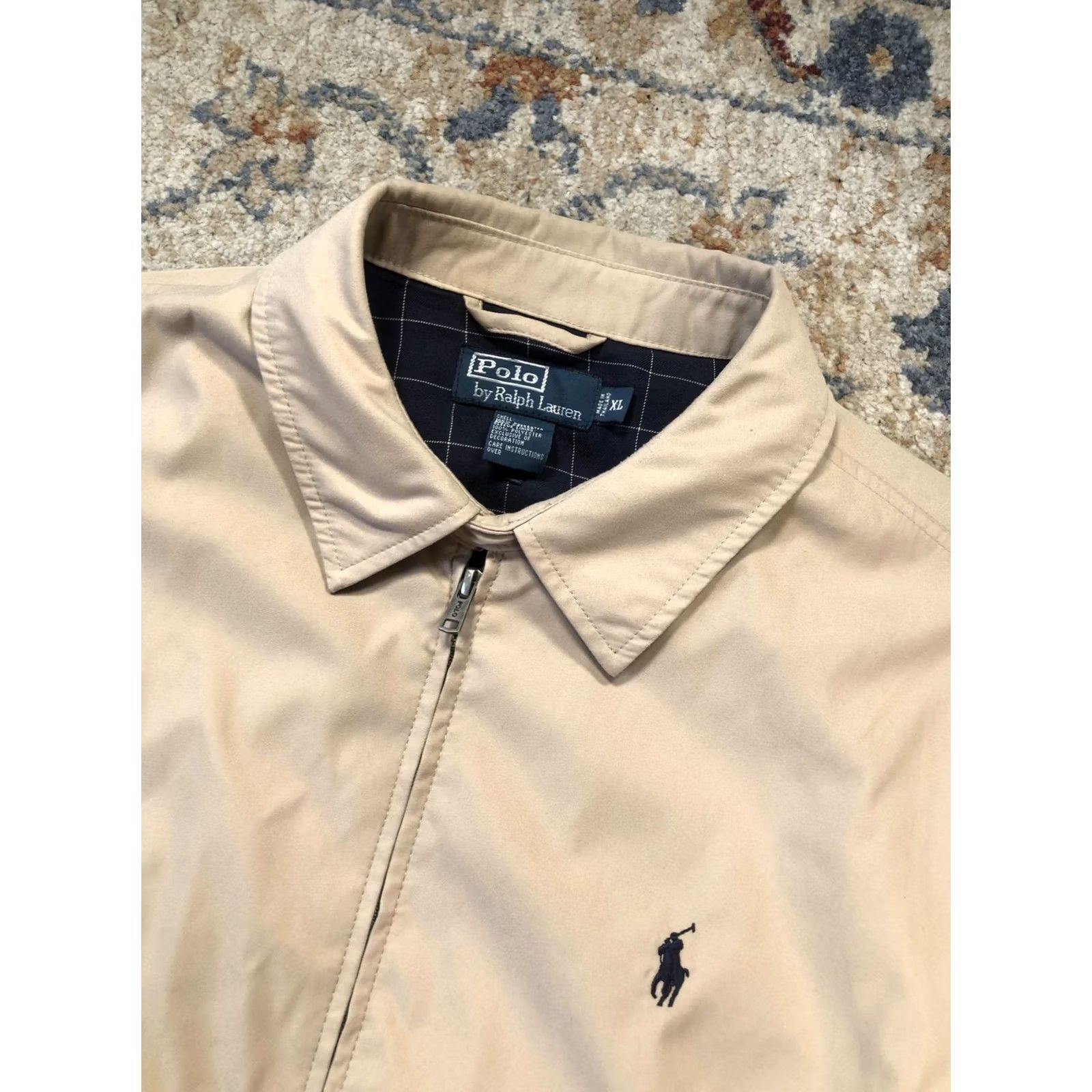 Polo Ralph Lauren Polo Ralph Lauren Jacket XL Beige Microfiber Windbreaker Lined Full Zip Mens Size US XL / EU 56 / 4 - 6 Thumbnail