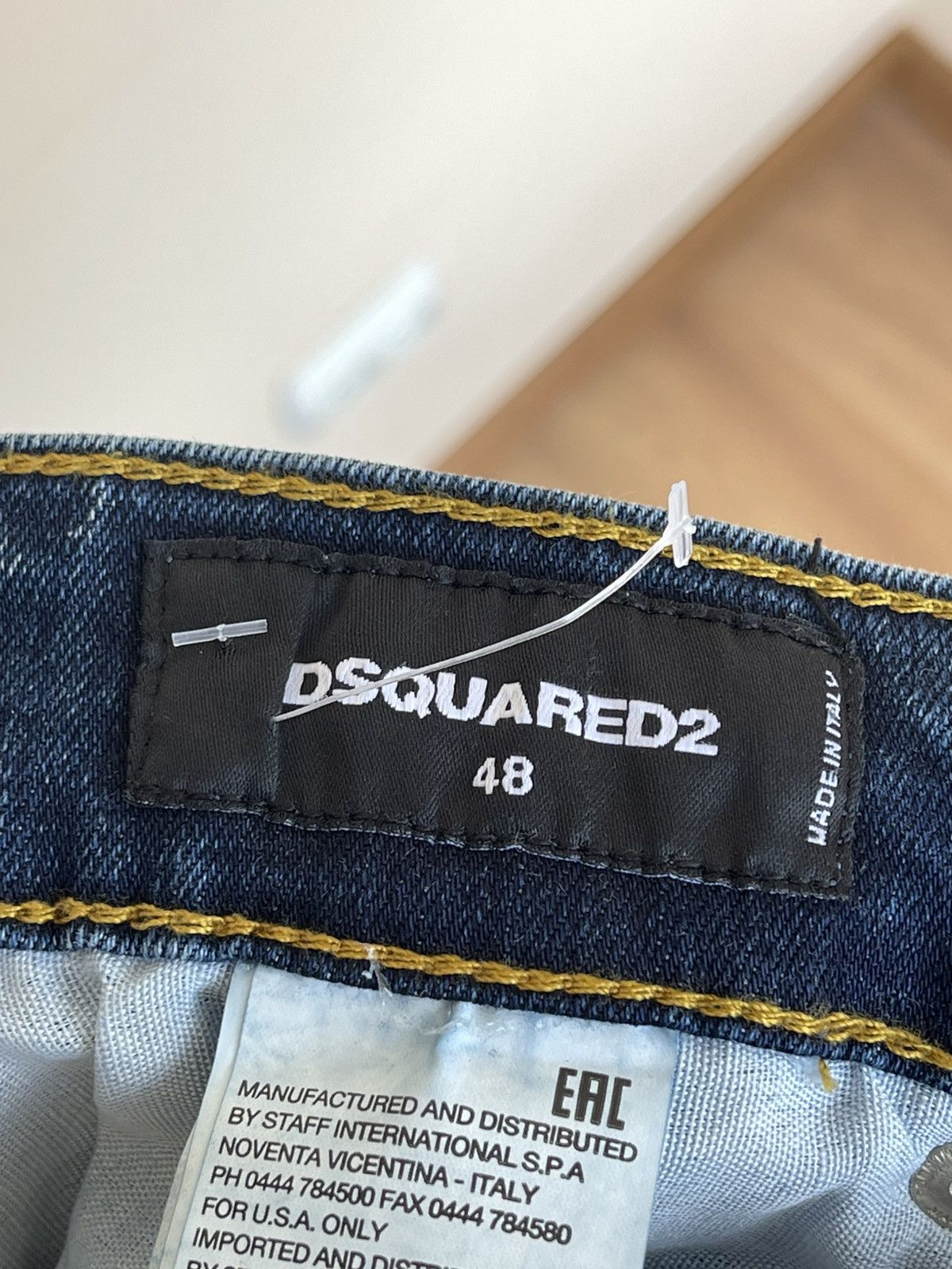 Dsquared2 Icon Slim Jean Distressed Wash Denim Paint-Splattered Jeans Size US 32 / EU 48 - 23 Thumbnail