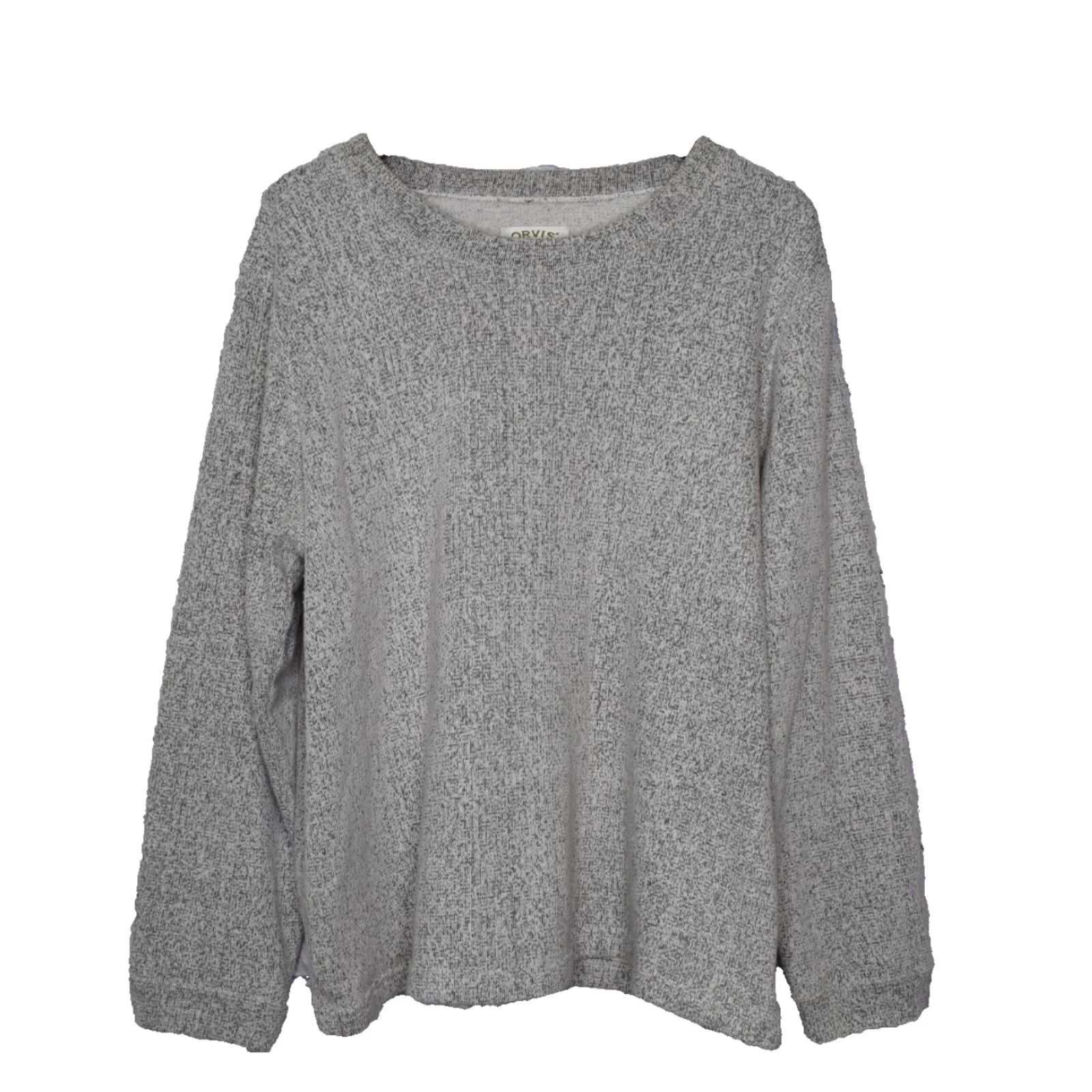 Orvis Orvis Long Sleeve Round Neck Sweatshirt Womens XL Gray Cotton Blend Pullover Casual Size XL Womens Sweatshirt Size XL / US 12-14 / IT 48-50 - 2 Thumbnail