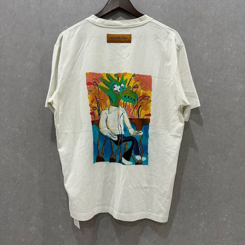 Louis Vuitton Louis Vuitton Cartoon Graffiti White Short Sleeve 2505-Next Size US XL / EU 56 / 4 - 2 Thumbnail