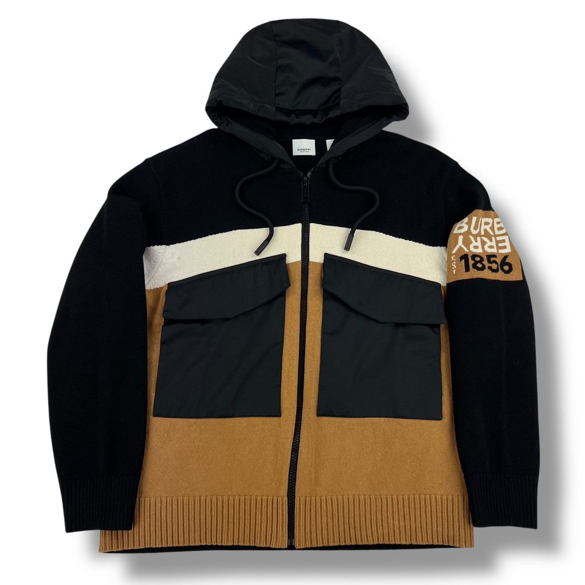 Burberry Burberry Knit / Nylon Hybrid Hoodie Size US M / EU 48-50 / 2 - 2 Thumbnail