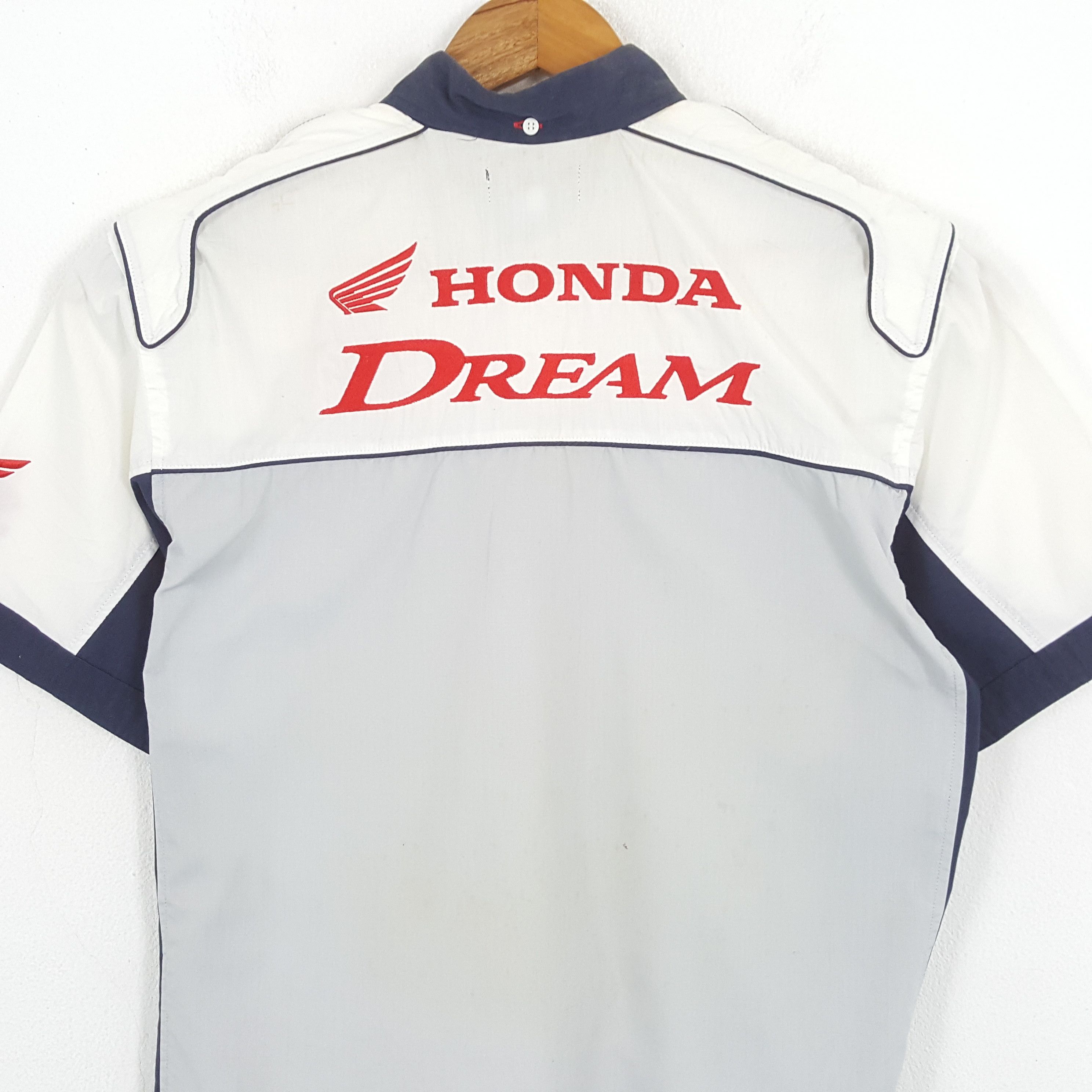 Honda × Vintage Vintage HONDA DREAM Japanese Motorsport Shirt Size US L / EU 52-54 / 3 - 2 Thumbnail