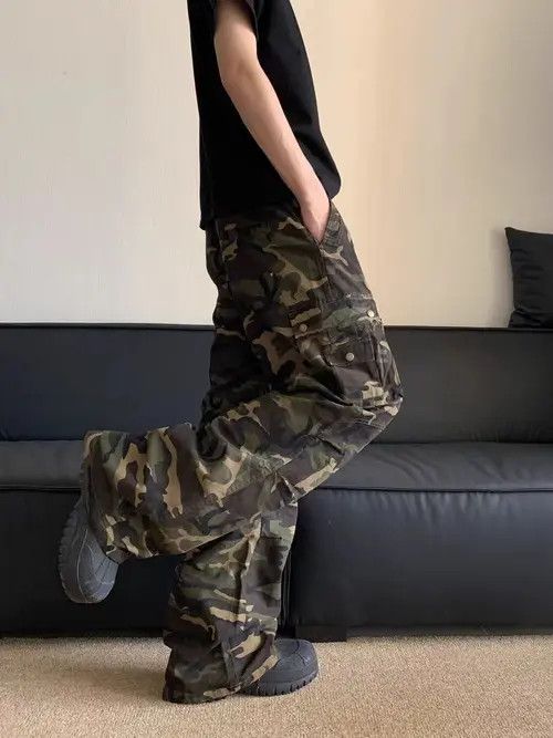 Japanese Brand Street baggy workwear camouflage casual pants Size US 34 / EU 50 - 3 Thumbnail