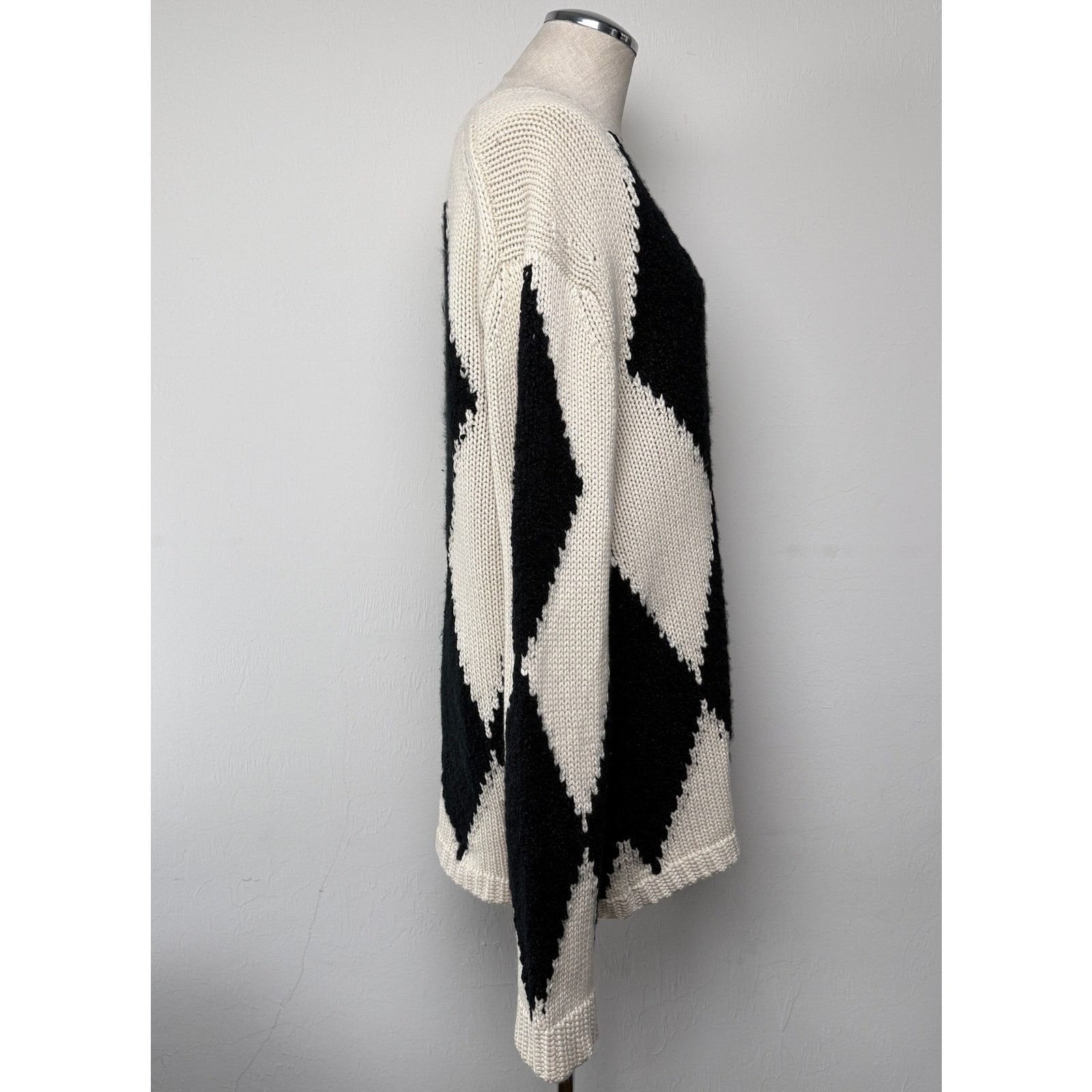 KHAITE Khaite Valerie Argyle Cashmere Sweater Deep V-Neck Oversized Size M / US 6-8 / IT 42-44 - 7 Thumbnail