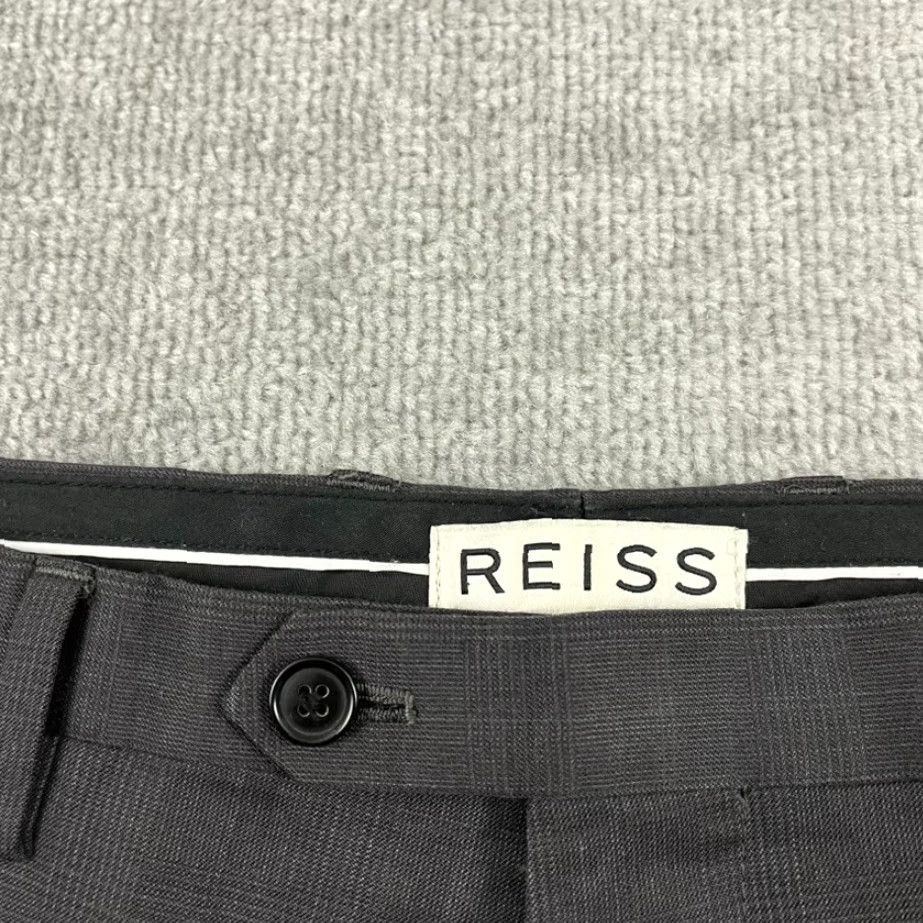 Reiss REISS Pants Mens 34 x 29 Straight 100% Wool Gray Dress Trousers Slacks Size US 34 / EU 50 - 2 Thumbnail