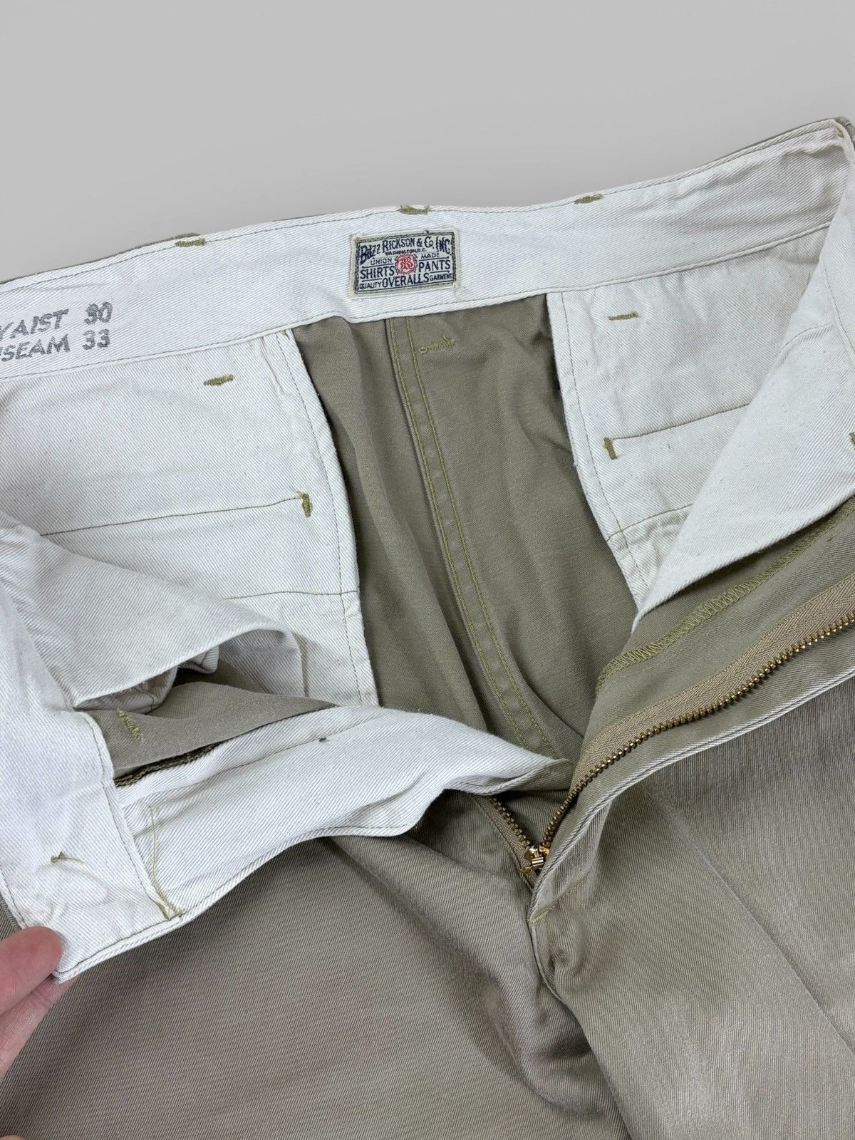 Buzz Rickson's Buzz Rickson's Beige Pants US Army WW Il Chino 1940's Size US 30 / EU 46 - 10 Thumbnail