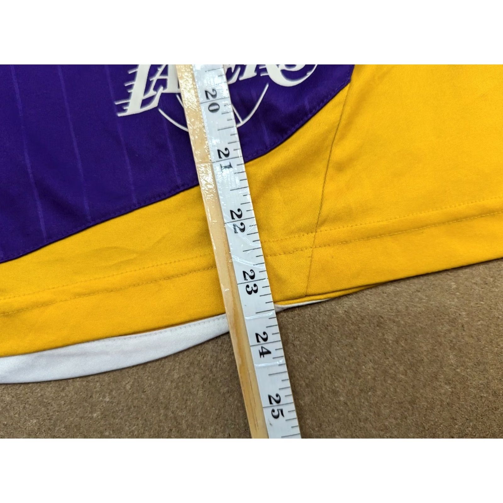 Adidas Adidas LA Lakers 2012 Mens Shorts XL Basketball Purple Yellow Adult Size US 38 / EU 54 - 6 Thumbnail