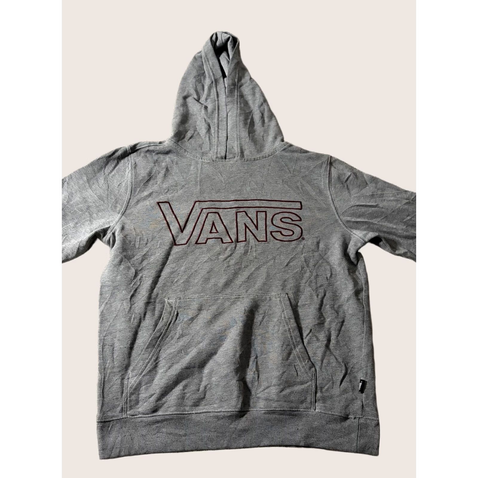Vans VANS Hoodie Mens M Gray Logo Graphic Fleece Pullover Sweatshirt Skateboarding Size US M / EU 48-50 / 2 - 1 Thumbnail