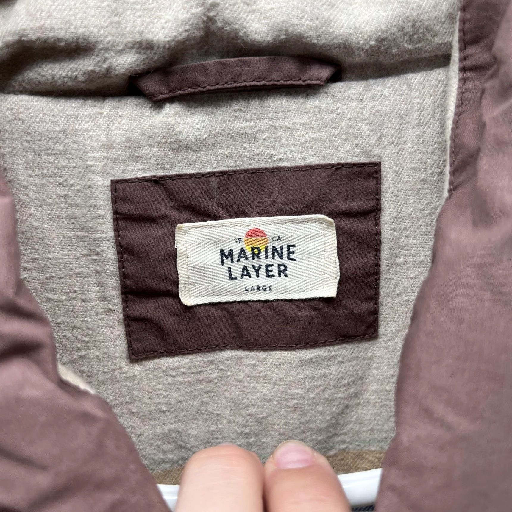 Marine Layer Marine Layer Vest Mens L Brown Blue Quilted Puffer Snap Front Casual Outdoor Size US L / EU 52-54 / 3 - 4 Thumbnail