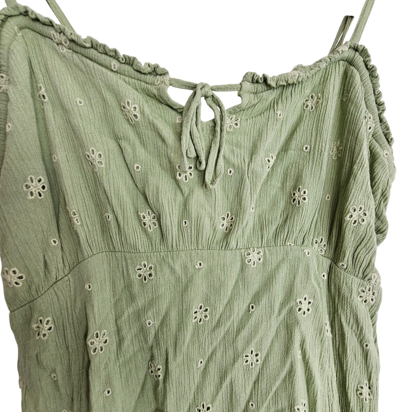 O'Neill O'Neill Womens Eyelet Babydoll Mini Tank Dress S Surf Ruffle Size S / US 4 / IT 40 - 3 Thumbnail