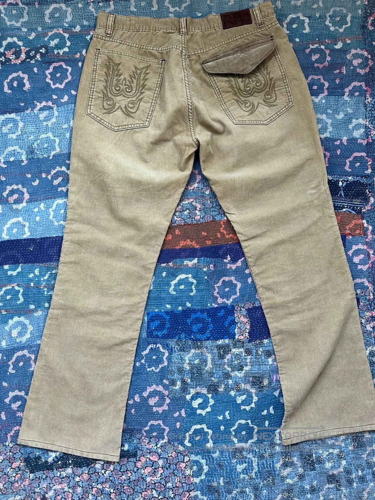 RRL Ralph Lauren rrl western embroidered patchwork denim pants. Size US 32 / EU 48 - 2 Thumbnail