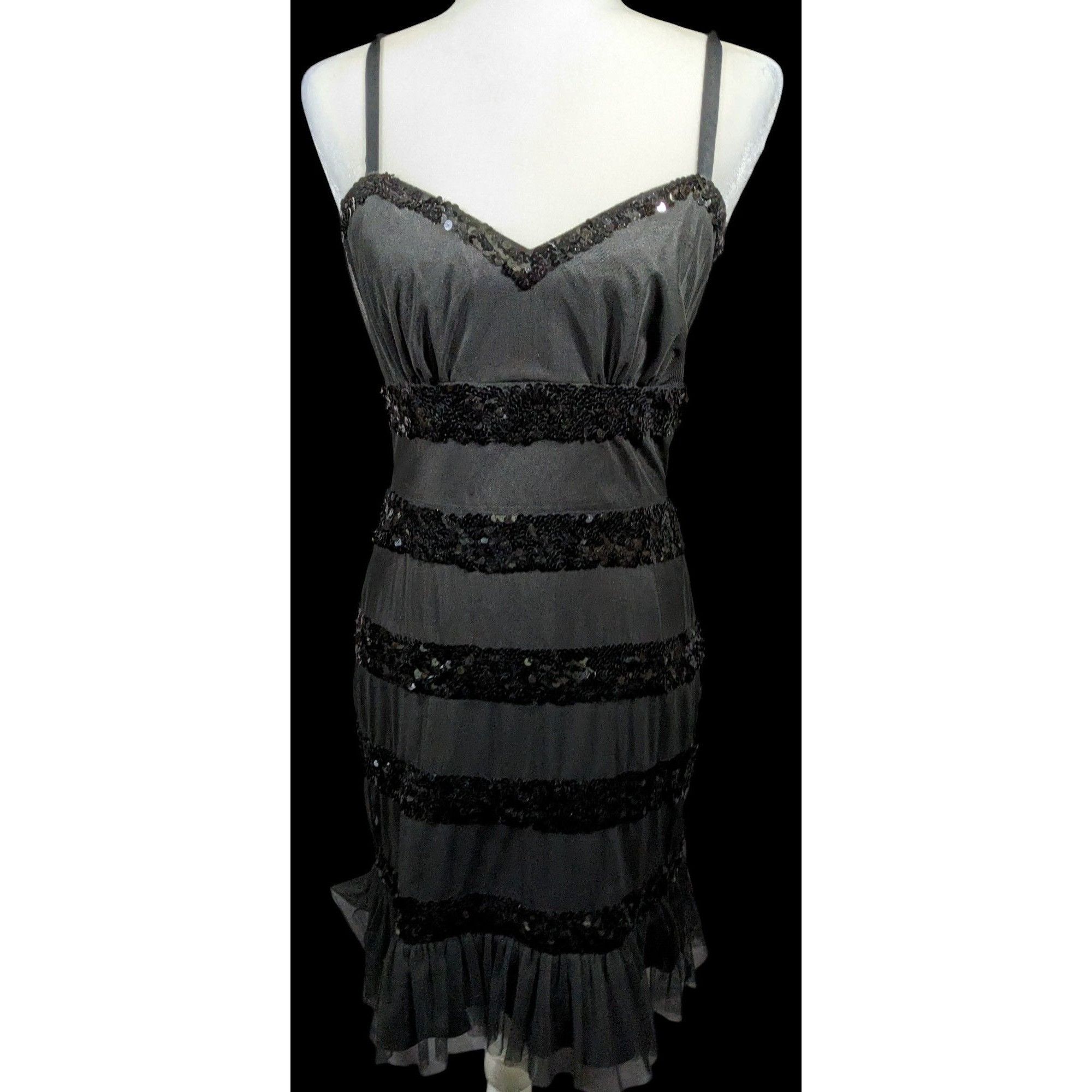 Betsey Johnson Betsey Johnson Evening Black Sequin Striped Dress Size 6 Size M / US 6-8 / IT 42-44 - 9 Thumbnail