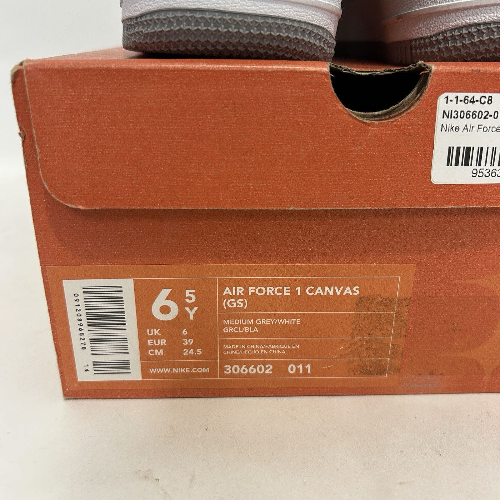 Nike Nike Air Force 1 GS Canvas “Medium Grey” Size US 8 / IT 38 - 5 Thumbnail
