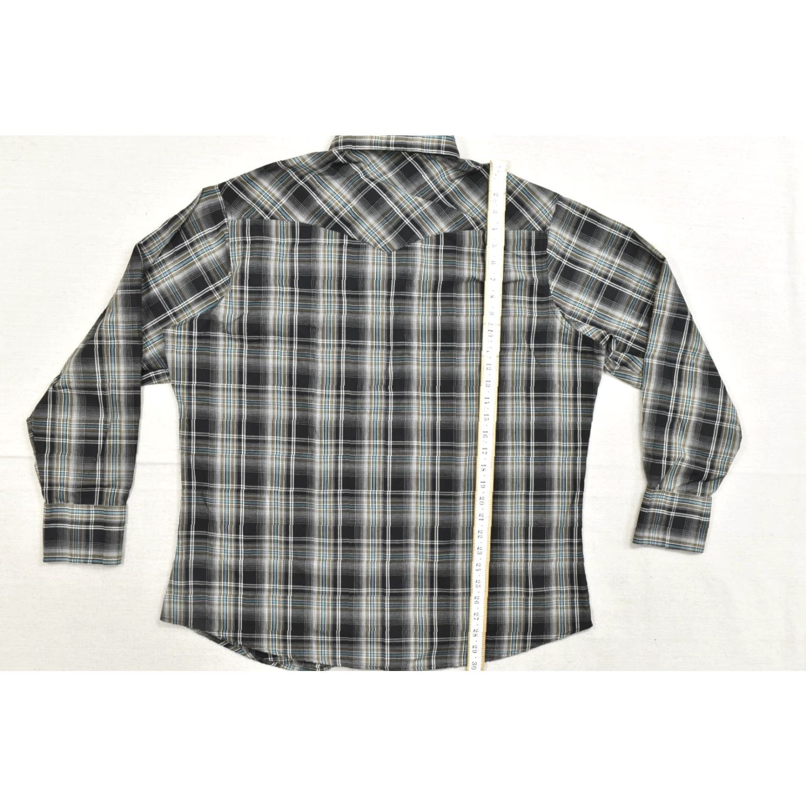 Wrangler Wrangler Western Fashion Snap Shirt Men XL Black Plaid Pearl Snap Long Sleeve Size US XL / EU 56 / 4 - 5 Thumbnail