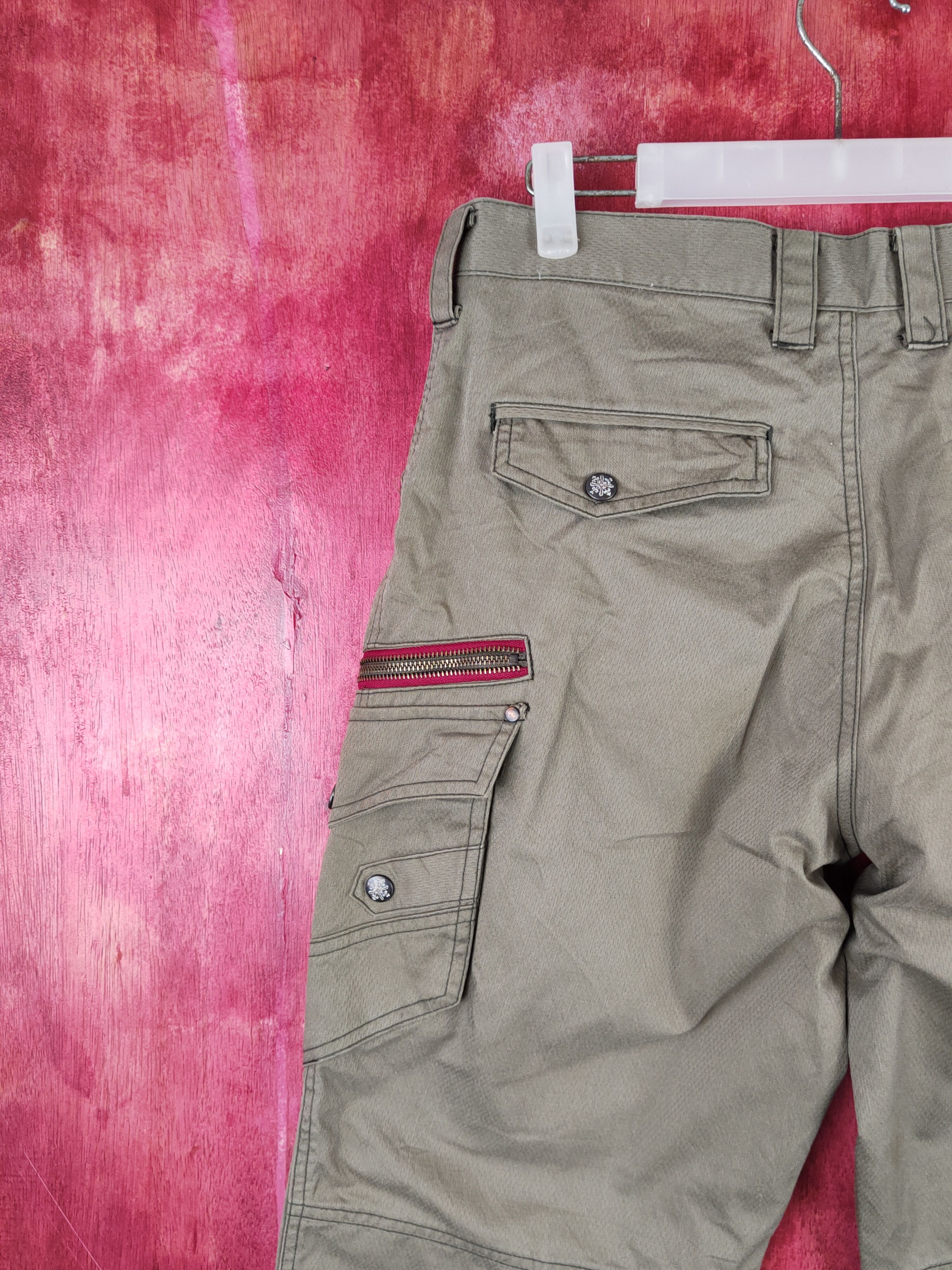 Japanese Brand Jawin Olive Multipocket Tactical Cargo Pants #S1823 Size US 32 / EU 48 - 8 Thumbnail