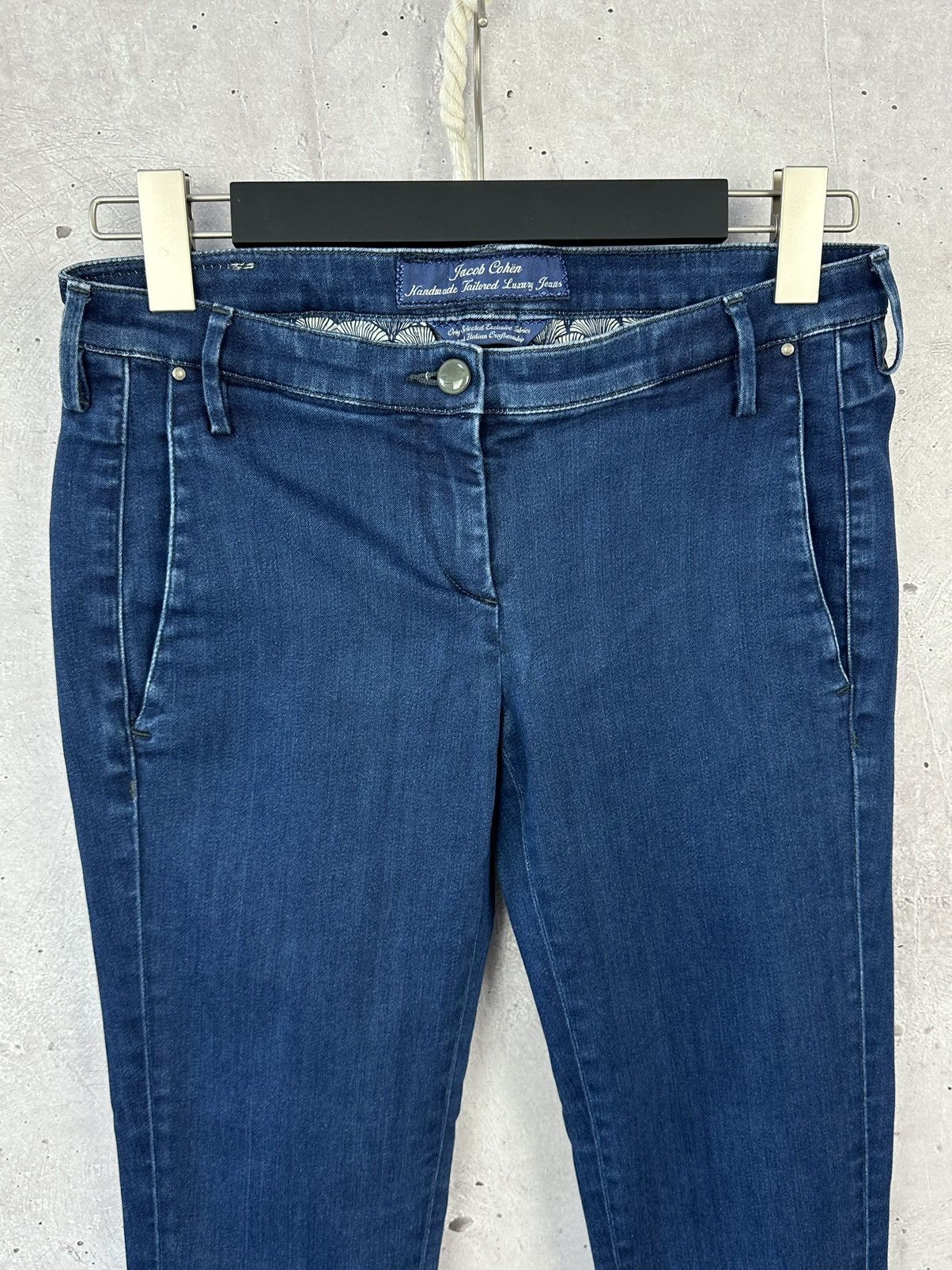 Jacob Cohen × Vintage Jacob Cohen Hand Made Tailored Navy Made in Italy Jeans Size 27" / US 4 / IT 40 - 2 Thumbnail