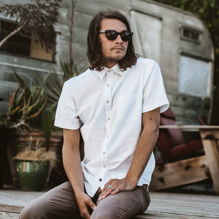 Taylor Stitch The Short Sleeve California in White Spacedye Size US S / EU 44-46 / 1 - 11 Thumbnail