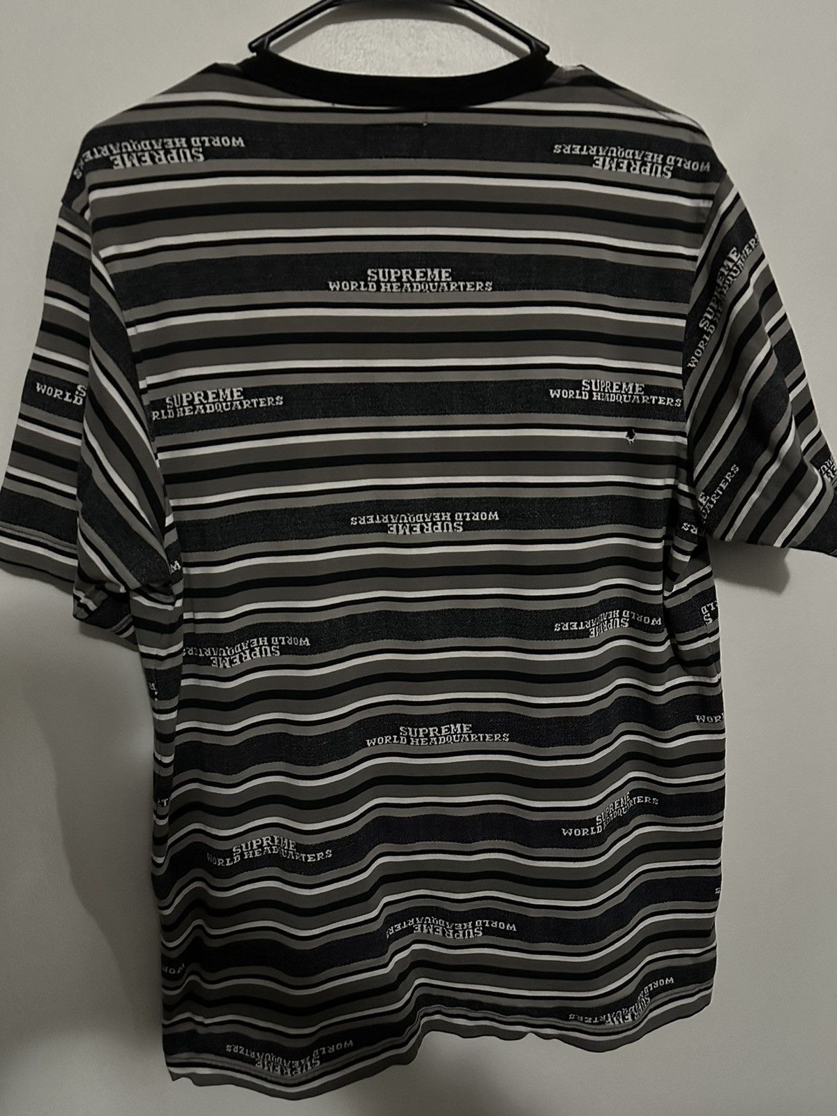 Supreme Supreme HQ Stripe S/S Top Tee Size US M / EU 48-50 / 2 - 3 Thumbnail